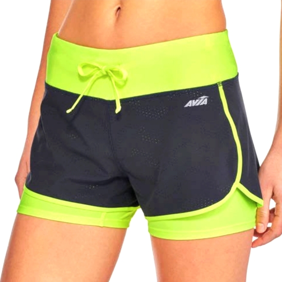 Avia Shorts Avia Womens Active Perforated Shorts With Builtin